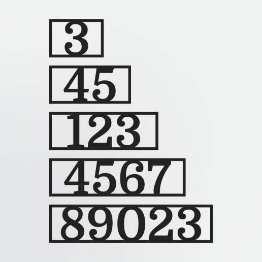 Custom House Number Framed Metal Address Plaque, Personalized Metal Sign
