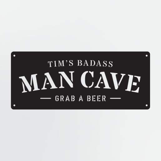 Personalized Metal Sign With 3 Lines Of Text, Custom Text Rectangle Sign