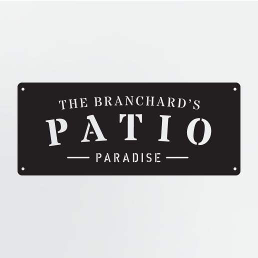 Personalized Metal Sign With 3 Lines Of Text, Custom Text Rectangle Sign