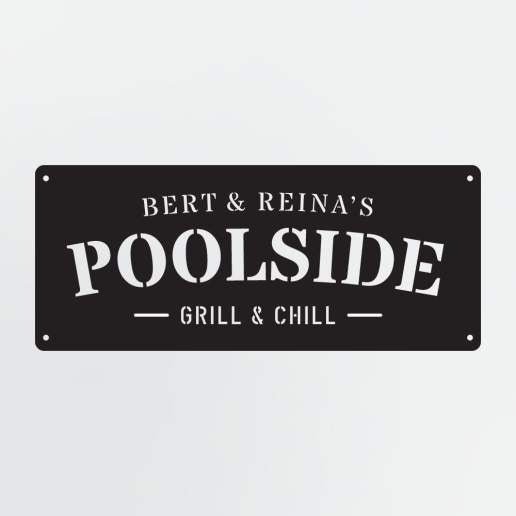 Personalized Metal Sign With 3 Lines Of Text, Custom Text Rectangle Sign