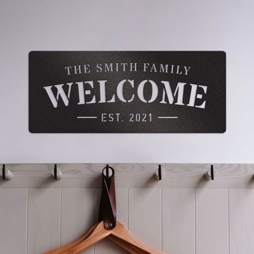 Personalized Metal Sign With 3 Lines Of Text, Custom Text Rectangle Sign