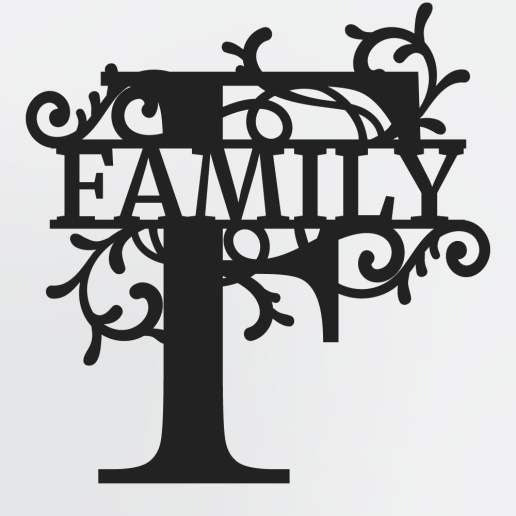 Split Letter Monogram, Personalized First Name or Family Name Metal Sign
