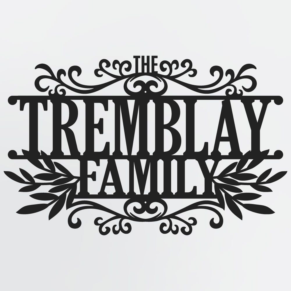 Metal Family Sign With Custom Name, Personalized Metal Sign With Family Name