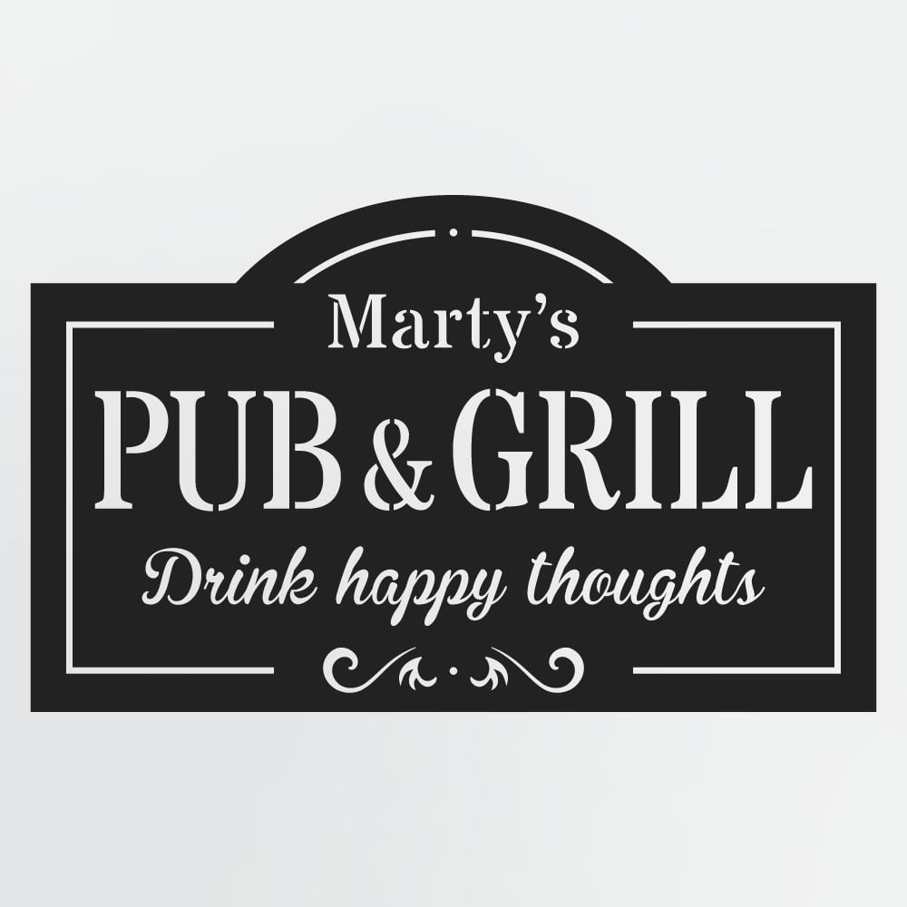 Metal Classic Sign With 3-Lines Of Custom Text, Personalized Plaque