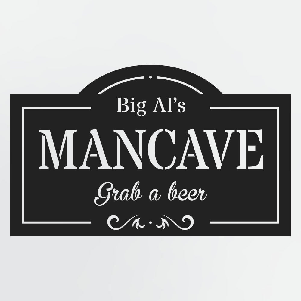 Metal Classic Sign With 3-Lines Of Custom Text, Personalized Plaque