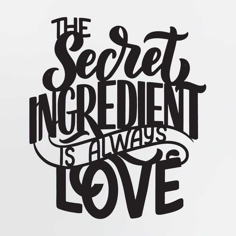 The Secret Ingredient Is Always Love Metal Kitchen Decor, Cooking Theme Metal Wall Art
